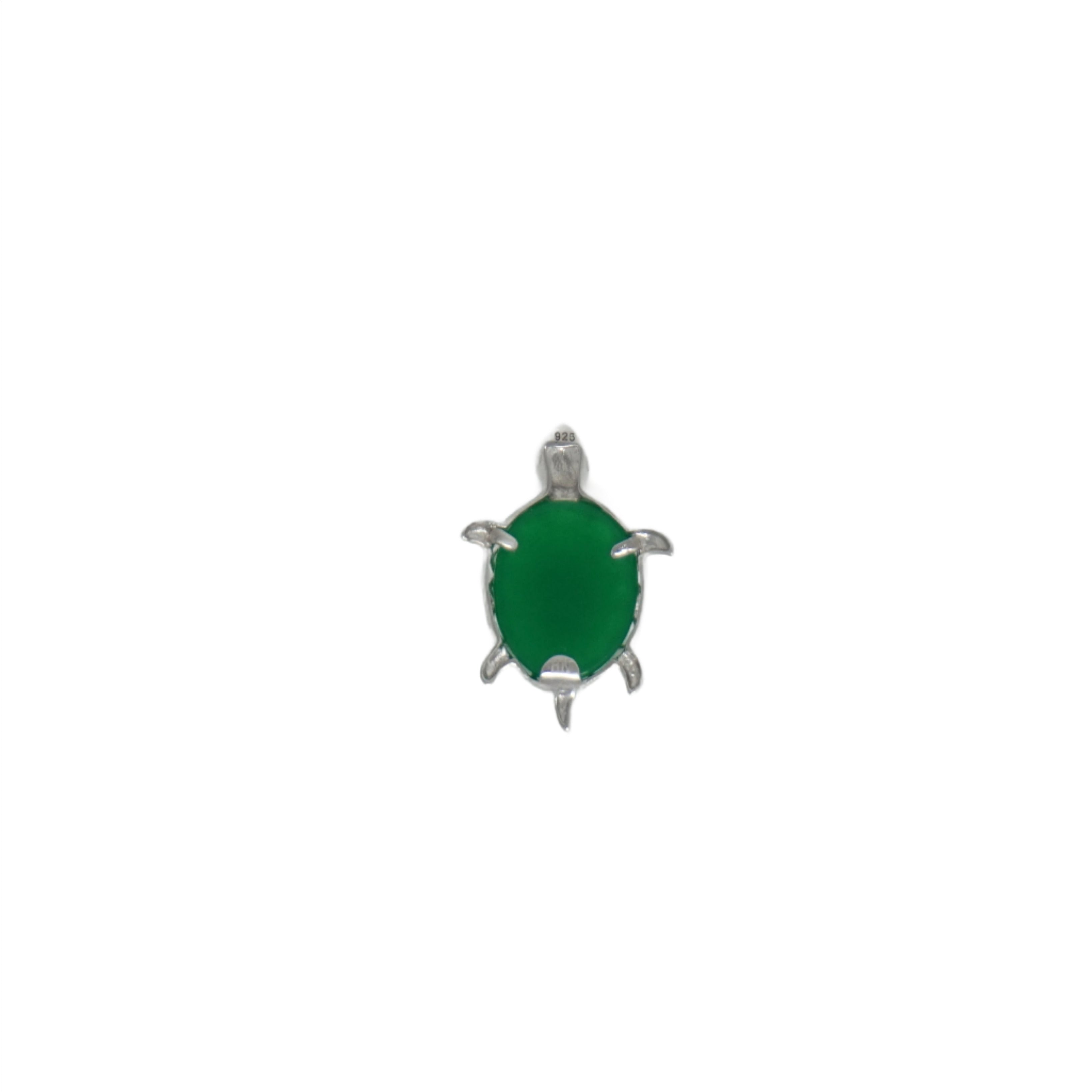 Sterling Silver Patterned Turtle Pendant