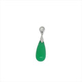 Sterling Silver Jade Teardrop Pendant