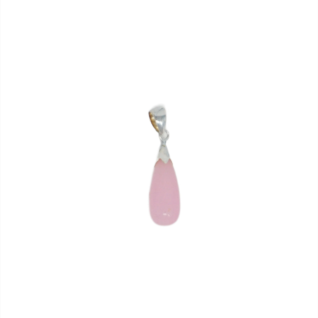 Sterling Silver Jade Teardrop Pendant