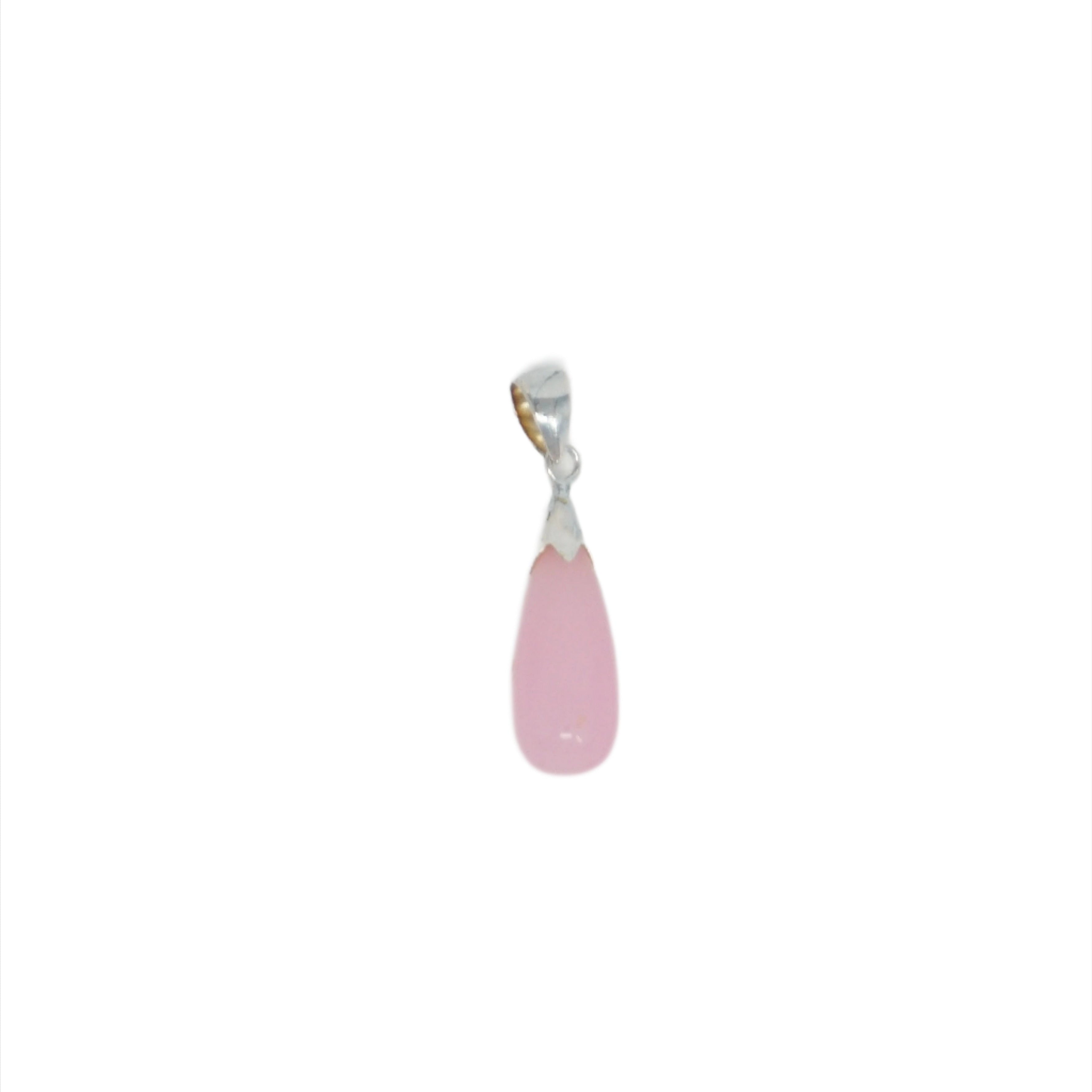 Sterling Silver Jade Teardrop Pendant
