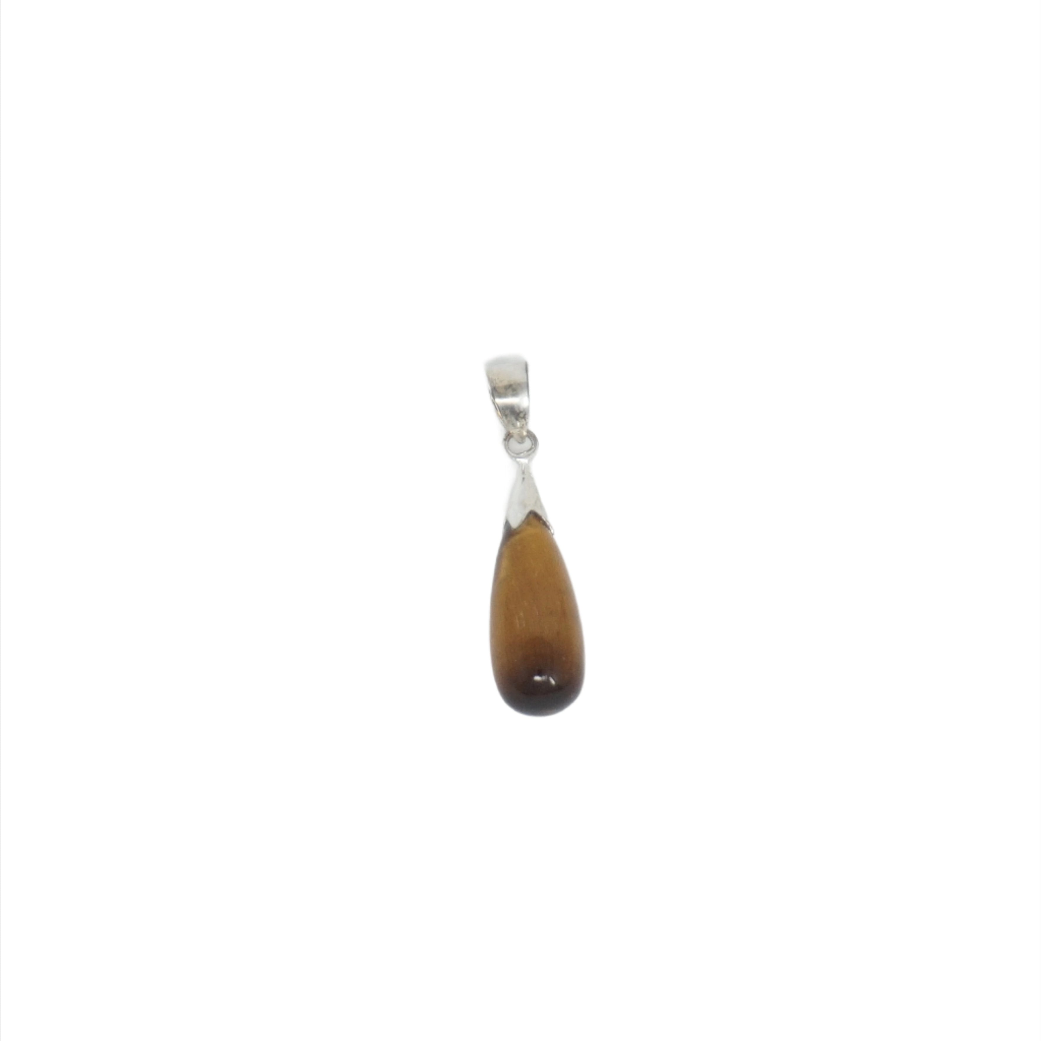 Sterling Silver Jade Teardrop Pendant